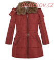 Mayoral girl  dívčí zimní kabát s kožešinou CIHLOVÝ