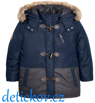 Mayoral boy zimní kabát- bunda parka s poutky modrá