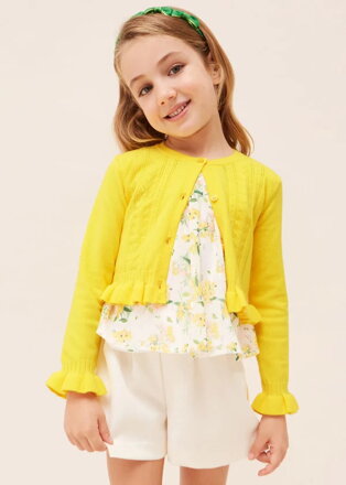 Mayoral mini girl žlutý cardigan (bolerko) b. 053