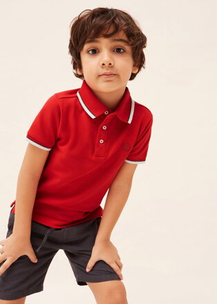 Mayoral mini boy polo tričko červené b. 051