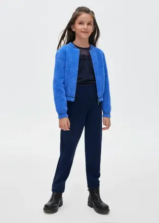 Mayoral girl dívčí elegantní modré kalhoty se sámky b. 010