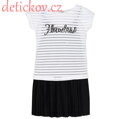 Mayoral girl sportovní šaty  s tričkem- dvouvrstvé černo-bílé
