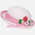Mayoral baby klobouček s růžovou mašličkou,, Kopretiny,,