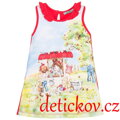 Mayoral mini girl pohodlné šatičky ,, Okénko,, červené