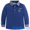 Mayoral mini boy polo s dlouhým rukávem modré,, Sea,,