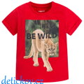 Mayoral mini boy tričko "Be wild" červené