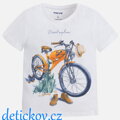 Mayoral mini boy tričko ,,Moped,, bílé