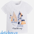 Mayoral mini boy tričko ,,Plachetnice,, bílé
