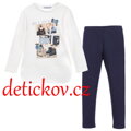 Mayoral mini girl třpytivý  komplet s modrými legínkami ,, Take a look,,