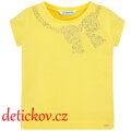 Mayoral mini girl tričko se štrasovou mašličkou žluté b.84