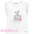 Mayoral mini girl tričko ,,Queen,, růžová aplikace