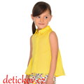 Mayoral mini girl plátěná žlutá halenka bez rukávů