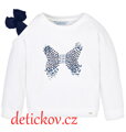 Mayoral mini girl mikina ,,Motýl,, bílá