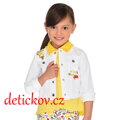 Mayoral mini girl riflová bundička bílá ,, Ovoce ,,