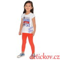 Mayoral mini girl komplet s legínkami ,, With love,, tomatový