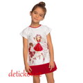 Mayoral mini girl pohodlné bavlněné šatičky ,,Salón,, červené