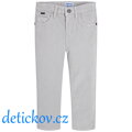 Mayoral mini boy manžestrové kalhoty slim fit šedé 091