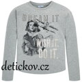 Mayoral girl bavlněné triko s dlouhým rukávem ,,Dream it,, šedé