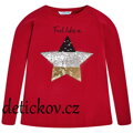 Mayoral girl triko s flitry ,,STAR,, červené