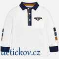 Mayoral mini boy piké polo bílé ,, Motorka,,