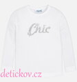 Mayoral mini girl bavlněné triko ,,Chic,, bílé b.85