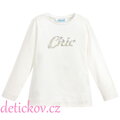 Mayoral mini girl bavlněné triko ,,Chic,, natur b.77