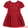 Mayoral mini girl zimní šatičky,, Mašličky,, červené