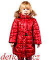 MAYORAL mini girl  zimní kabát s kožešinou  rubínový 