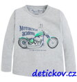 Mayoral mini boy triko ,,MOTORKA ,, šedé