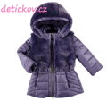 Mayoral mini girl fialový kabátek  s páskem a kožíškem 