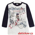 Mayoral mini girl  zimní šaty se sítotiskem ,, CASUAL,, modré