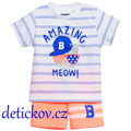 Mayoral baby boy tričko +  bermudy NEON oranžový