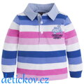 Mayoral baby polo modro-růžový pruh