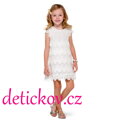 Mayoral mini girl šaty z krajky krémové