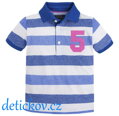 Mayoral mini boy polo ,, 5,,  bílo - modré pruhy 