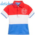 Mayoral mini boy polo tříbarevné do červena