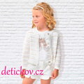 MAYORAL mini girl  propínací cardigan s lurexem