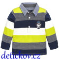 Mayoral baby polo s pruhy žluté citronové