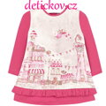 Mayoral baby girl zimní šatičky ,,Městečko ,, tmavě růžové