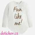 Mayoral dívčí tričko ,,Fun like me  ,, bílé