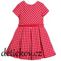 Mayoral mini girl zimní šatičky,, Kostičky,, červené