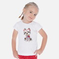 Mayoral mini girl tričko "Pejsek s brýlemi" bílé