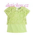Mayoral mini girl set 2 ks - tílko+ krajkové tričko limetkový