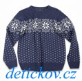 pánský svetr s norským vzorem Blue Seven tm. modrý