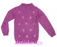 BS mini girl  fialový svetřík s nopkami