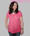 dámské bavlněné tričko do V růžové XL velikosti