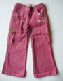 dívčí kalhoty manžestráčky růžové