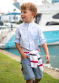 Mayoral mini boy modré riflové kraťasy b. 087
