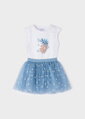 Mayoral mini girl 2 set tričko a šifónová sukně b. 061