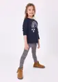 Mayoral mini girl modrý set tričko a legíny "Duha" b. 052